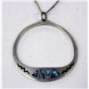 Image 1 : Navajo Sterling & Turquoise Chip Inlay Necklace