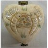 Image 1 : Carved Bone Heart Shape Hinged Trinket Box