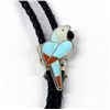 Image 1 : Zuni Bolo Tie Parrot Slide, Multi-Stone by Leland