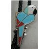 Image 2 : Zuni Bolo Tie Parrot Slide, Multi-Stone by Leland