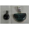 Image 1 : Two Sterling Mounted Gemstone Pendants