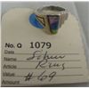 Image 3 : Zuni Pawn Sterling Silver Channel Inlay Ring