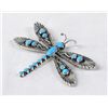 Image 2 : Navajo Sterling Turquoise Pin/Pendant by Charley