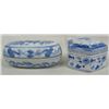 Image 1 : Pr Chinese Lidded Blue and White Porcelain Boxes