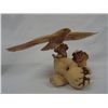 Image 1 : Hand Carved Chinaberry Burl Carved Eagle