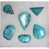 Image 1 : Six Natural Turquoise Cabochons 121.93 CTW
