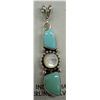 Image 1 : Navajo Sterling Turquoise  Pendant by Linkin