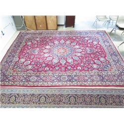 MASHAD 12.6" BY 9.6" MEDALLION PERSIAN-IRANIAN RUG
