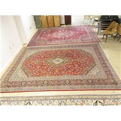 KASHAN 12.4" BY 9.4" SIGNED MEDALLION PERSIAN RUG