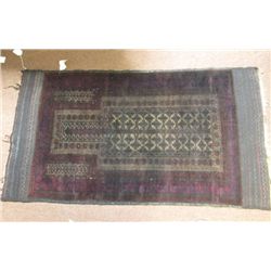 TRIBAL BALOCH 5.5" BY 2.10" PRAYER RUG AFGHANISTAN