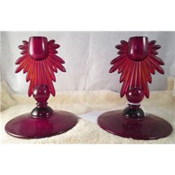 RADIANCE PATTERN RUBY RED CANDEL STICKS