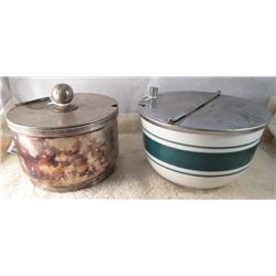 LOT OF 2, 5.75" SALT BOXES FOR ONE MONEY