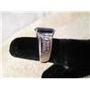 Image 3 : STERLING & LARGE LONDON BLUE TOPAZ & CZ RING