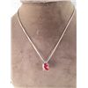 Image 1 : STERLING & GARNET NECKLACE AND EARRINGS SET