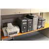 Image 1 : 4 DELL COMPUTERS AND 1 ANTEC COMPUTER AND HP MULTIFUNCTION PRINTER