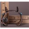 Image 7 : Native American Antique Silver & Turquoise Bangle with