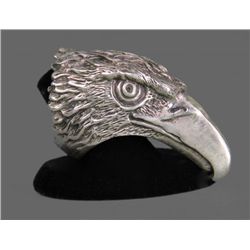 Sliver Eagle Head Ring.  Stamped 925.