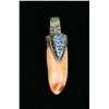 Image 1 : Native American Silver and Turquoise Alligator Tooth