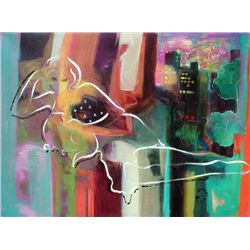 Sabzi, City Nights, Signed Giclee on Canvas