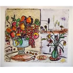Bracha Guy, Unique, Signed, Hand Colored Etching