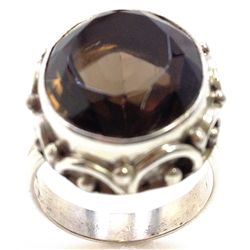 Sterling Silver .925 Smokey Quartz Ring