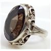 Image 2 : Sterling Silver .925 Smokey Quartz Ring