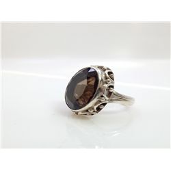 Sterling Silver .925 Smokey Quartz Ring