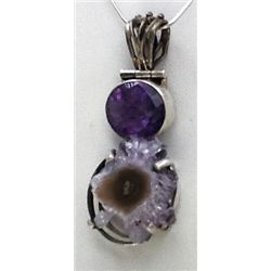 Sterling Silver .925 Amethyst Pendant