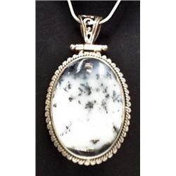 Sterling Silver .925 White Turquoise Pendant