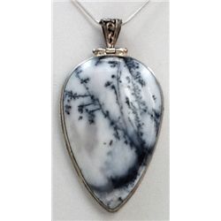 Sterling Silver .925 White Turquoise Pendant