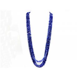 Natural Tanzanite Beaded Necklace Rope 260.00ct