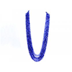 Natural Tanzanite Beaded Necklace Rope 445.00ct