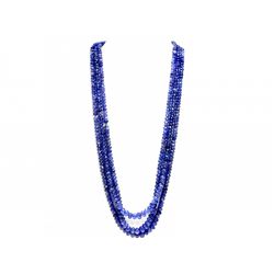 Natural Tanzanite Beaded Necklace Rope 290.00ct