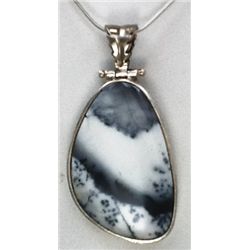 Sterling Silver .925 White Turquoise Pendant