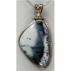 Sterling Silver .925 White Turquoise Pendant