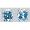 Image 1 : Nat. Blue Zircon Earrings