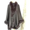 Image 1 : Cashmere Cape w/Fox Trim
