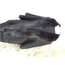 Brown Knit Cape with Fox Trim