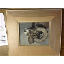 Bighorn Ram - acrylic painting by Gail Hines