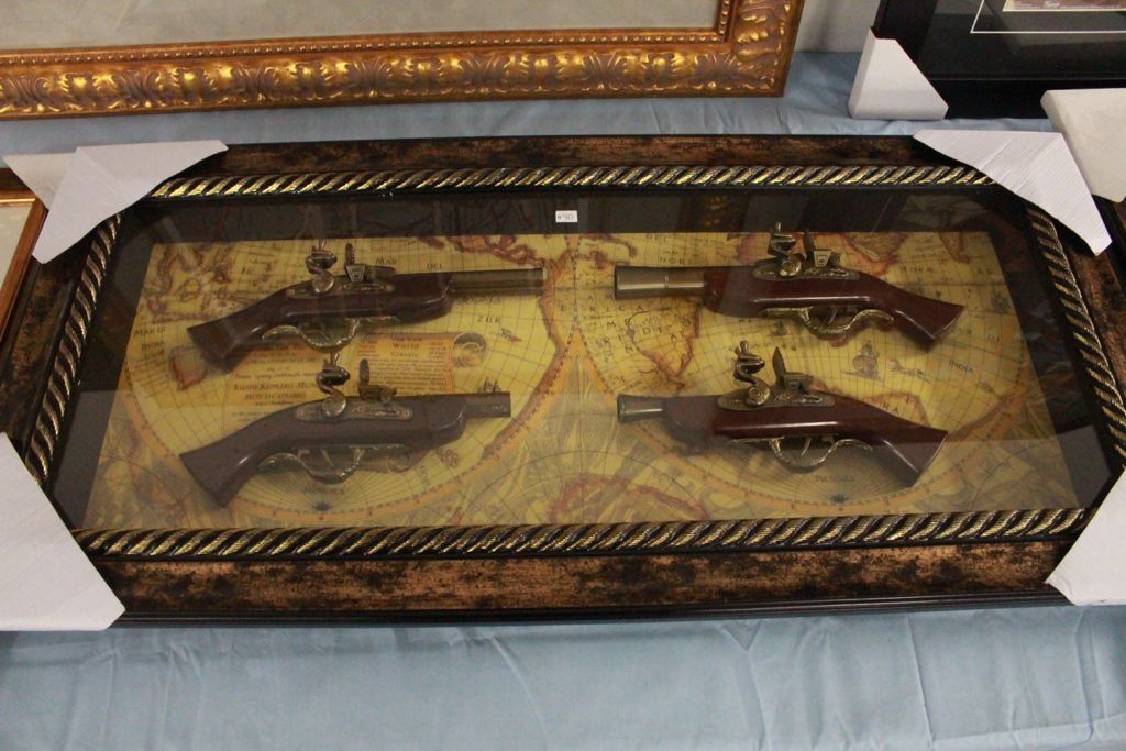 Shadow Box Framed Replica Gun Collection