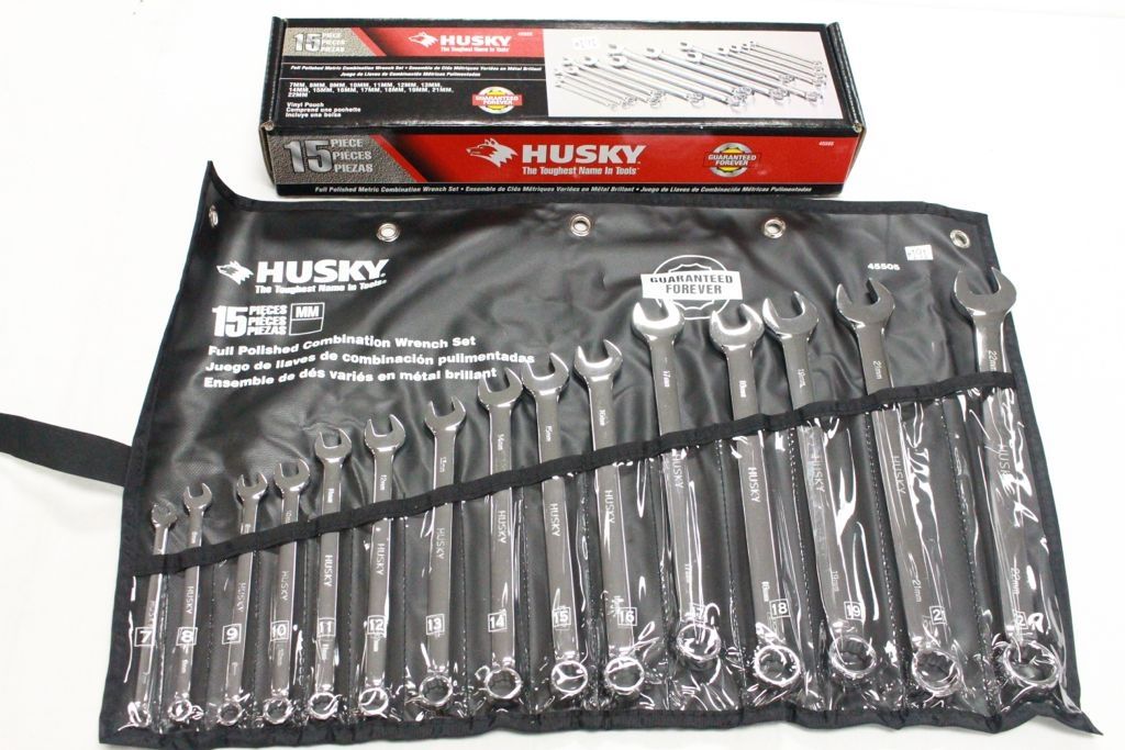 Husky 15 Piece Metric Combination Wrench Set