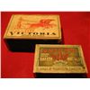 Image 1 : VINTAGE WOODEN SAFETY MATCHES BOX VICTORIA CHARIOT HORSES MADE IN USA