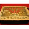 Image 1 : VINTAGE WOODEN SAFETY MATCHES BOX BRAND VULCAN SWEDEN,