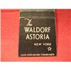 Image 2 : VINTAGE MATCHBOOK COVER THE WALDORF ASTORIA HOTEL NEW YORK CITY
