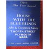 Image 3 : VINTAGE MATCHBOOK COVER HOUSE WITH THE BLUE BLINDS JOHN & CONSTANCE KENNY PLYMOUTH MASS.