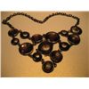 Image 1 : COSTUME JEWELRY, JEWELED PEARL BLACK FACETED RINESTONES