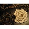 Image 2 : COSTUME JEWELRY HANDCRAFTED BLACK & WHITE ROSE UNIQUE ARTISAN NECKLACE