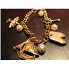 Image 1 : COSTUME JEWELRY FASHION BRACELETS PEARL BEADS, CHARMS BOAT, AIRPLANE, BALLERINA & KEY