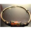 Image 3 : COSTUME JEWELRY SILVER TONE WITH CENTERED COLORED BEAD