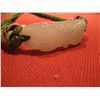 Image 2 : COSTUME JEWELRY ARTISAN LIGHT GREEN CARVED GREEN JADE